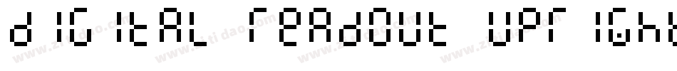 DIGital Readout Upright字体转换